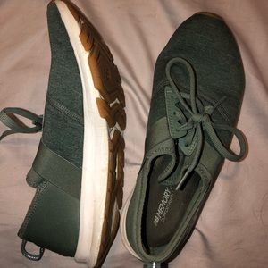 Olive memory foam sneakers